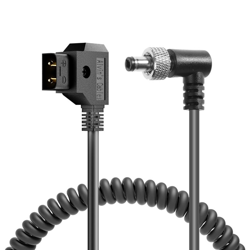 Alvin's Cables Locking DC 5.5 2.1 to D Tap Spring Power Cable for Video Devices PIX-E7 PIX-E5 7 Touchscreen Display Hollyland Mars 400s - Image 1